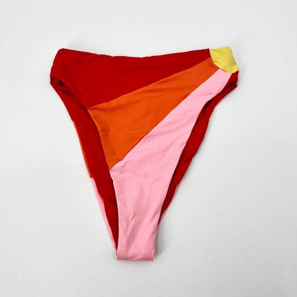 BRAND NEW L*Space Luca Sunburst Bitsy Bikini Bottoms Pink Stripes Size XS - Picture 2 of 8